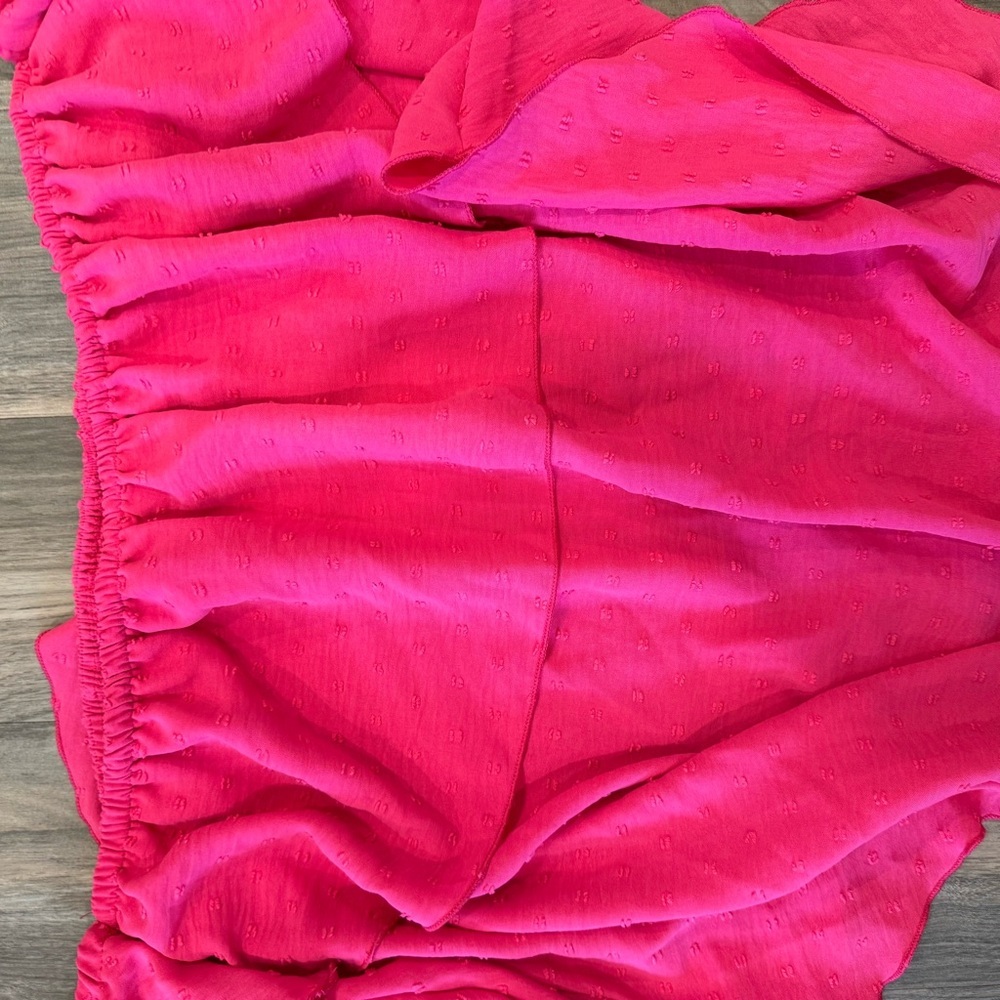 Pink Off-Shoulder Women's Top - Picture 7 of 7